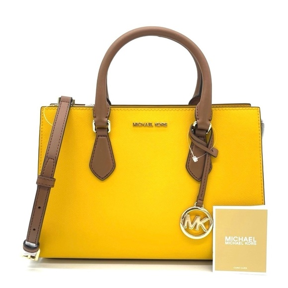 Michael Kors Handbags - Michael Kors Sheila Medium Satchel Crossbody Bag JaSmine Yellow (NWT)